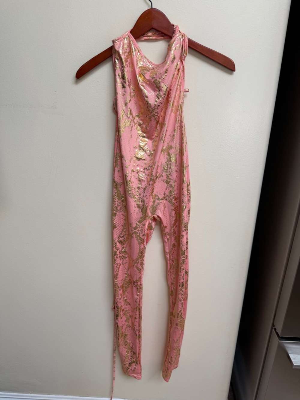 NWT Mew Mews  Gold Metallic Jumpsuit